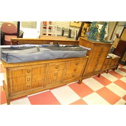 7PC QUEEN BEDROOM SUITE INCLUDING HEADBOARD,