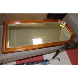 WOOD FRAMED WALL HANGING MIRROR