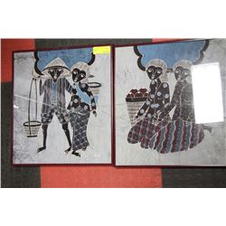 PAIR OF AFRICAN FRAMED PICTURES