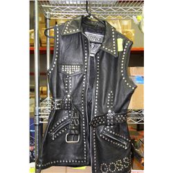 GOSSIP LEATHER VEST - SIZE UNKNOWN