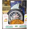 Image 1 : BOX WITH SIDNEY CROSBY CLOCK,TIRE CLOCK AND MORE