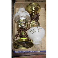 LOT OF 2 13" TALL VINTAGE STYLE LAMPS