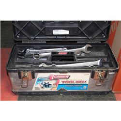 COLEMAN TOOL BOX WITH ASSORTMENT OF  WRENCHES