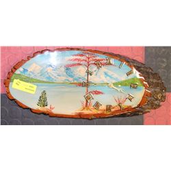 WOOD HANDPAINTED CLOCK