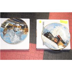 TWO CHICAGO MILWAUKEE TRAIN COLLECTOR  PLATES