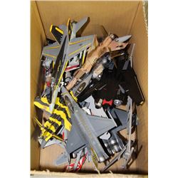 BOX OF DIE CAST PLANES AND NON DIE CAST , ALL ARE