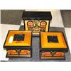 Image 1 : 3 PC WOOD CARVED NATIVE BOX SET