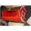 Image 1 : WOODEN BARN KIDS STORAGE TOY BOX