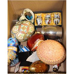 BOX OF ASST. ESTATE EGG ORNAMENTS
