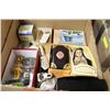 Image 1 : BOX WITH ASSORTED ESTATE COLLECTIBLES