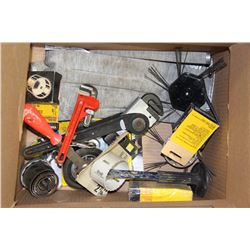 BOX OF VINTAGE TOOLS