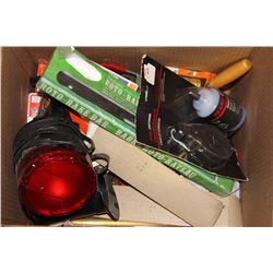 BOX WITH ELECTRICAL , ASST. TOOLS