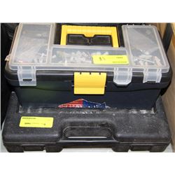 SMALL TOOL BOX WITH CONTENTS AND INCOMPLETE