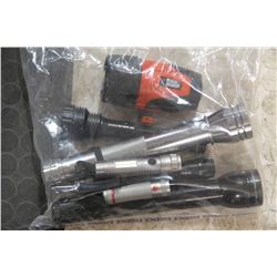 POLICE SEIZURE BAG OF FLASHLIGHTS