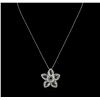 Image 1 : 10.75 ctw Amethyst and Diamond Pendant With Chain - 14KT White Gold