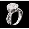 Image 3 : 14KT White Gold 1.20 ctw Diamond Ring