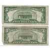 Image 2 : 1934 $5 Silver Certificate Currency Lot of 2