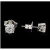 Image 2 : 1.39 ctw Diamond Stud Earrings - 14KT White Gold