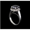 Image 4 : 3.98 ctw Black Diamond Ring - 14KT White Gold