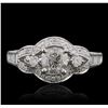 Image 1 : 14KT White Gold 1.72 ctw Diamond Ring
