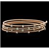 Image 1 : 0.75 ctw Diamond Bangle Bracelet - 14KT Rose Gold