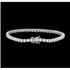 Image 2 : 14KT White Gold 4.55 ctw Diamond Tennis Bracelet