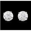 Image 1 : 14KT White Gold 3.20 ctw Diamond Stud Earrings