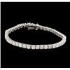 Image 1 : 14KT White Gold 5.52 ctw Diamond Tennis Bracelet