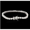 Image 2 : 14KT White Gold 5.52 ctw Diamond Tennis Bracelet