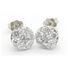 Image 2 : 1.00 ctw Diamond Earrings - 14KT White Gold