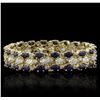 Image 2 : 14KT Yellow Gold 22.40 ctw Sapphire and Diamond Bracelet