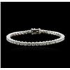 Image 1 : 18KT White Gold 9.04 ctw Diamond Tennis Bracelet