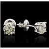 Image 2 : 14KT White Gold 1.03 ctw Diamond Solitaire Earrings