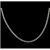 Image 1 : 14KT White Gold 10.62 ctw Diamond Necklace