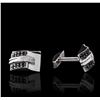 Image 2 : 18KT White Gold 0.60 ctw Diamond Cuff Links