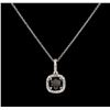 Image 1 : 3.18 ctw Black Diamond Pendant - 14KT White Gold