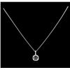 Image 2 : 3.18 ctw Black Diamond Pendant - 14KT White Gold