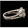 Image 3 : 14KT White Gold EGL USA Certified 2.03 ctw Diamond Ring