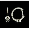 Image 2 : 0.04 ctw Diamond Earrings - 14KT White Gold