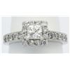 Image 1 : 0.72 ctw Diamond Ring - 14KT White Gold
