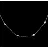 Image 2 : 14KT White Gold 0.99 ctw Diamond Necklace
