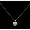 Image 1 : 14KT Yellow Gold 0.25 ctw Diamond Heart Pendant With Chain