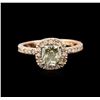Image 2 : 1.60 ctw Fancy Diamond Ring - 14KT Rose Gold