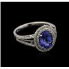 Image 1 : 14KT White Gold 1.95 ctw Tanzanite and Diamond Ring