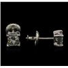 Image 2 : 0.71 ctw Diamond Stud Earrings - 14KT White Gold