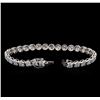 Image 3 : 18KT White Gold 9.66 ctw Diamond Tennis Bracelet