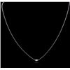 Image 2 : 14KT White Gold 0.14 ctw Diamond Solitaire Necklace