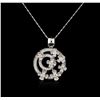 Image 1 : 14KT White Gold 1.76 ctw Diamond Pendant With Chain