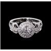 Image 2 : 1.11 ctw Diamond Ring - 18KT White Gold