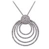Image 1 : 14KT White Gold 0.90 ctw Diamond Pendant With Chain
